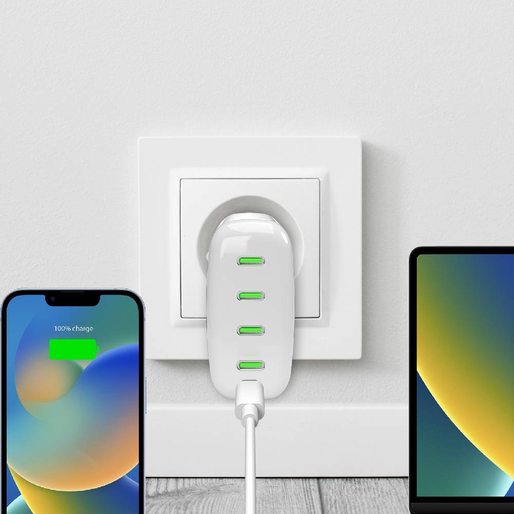 Puro Caricabatterie da parete MiniPro 140W tecnologia GAN: 4 porte USB-C Qualità