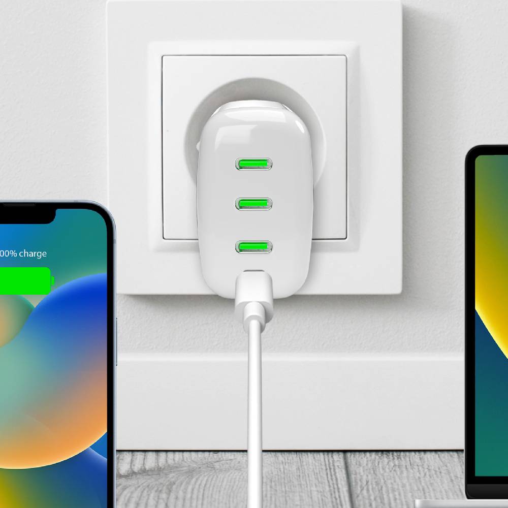 Puro Caricabatterie da parete MiniPro 96W tecnologia GAN: 3 porte USB-C Vendita