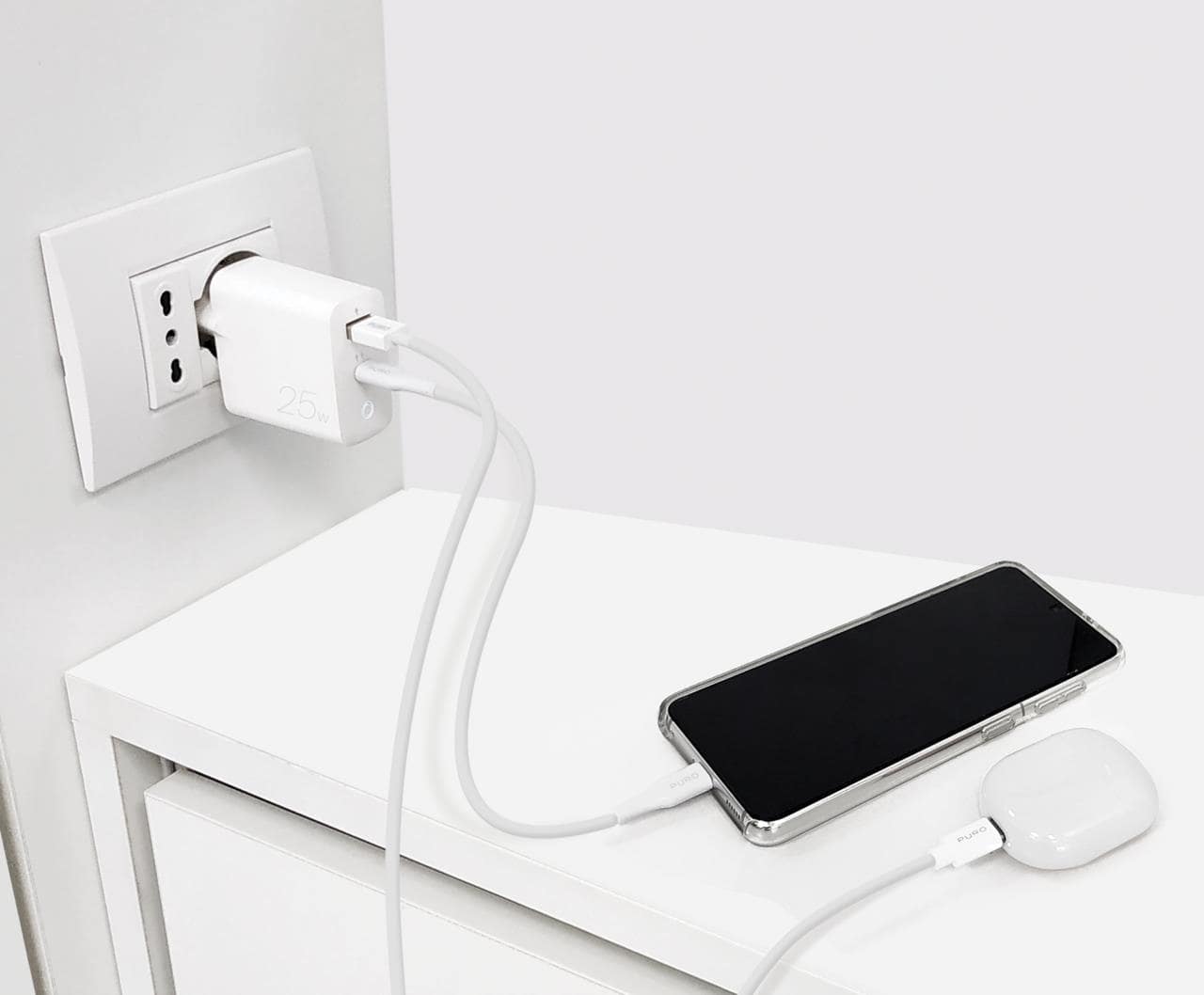 Puro Caricabatterie da parete con porta USB-A e USB-C 25W Negozi Online