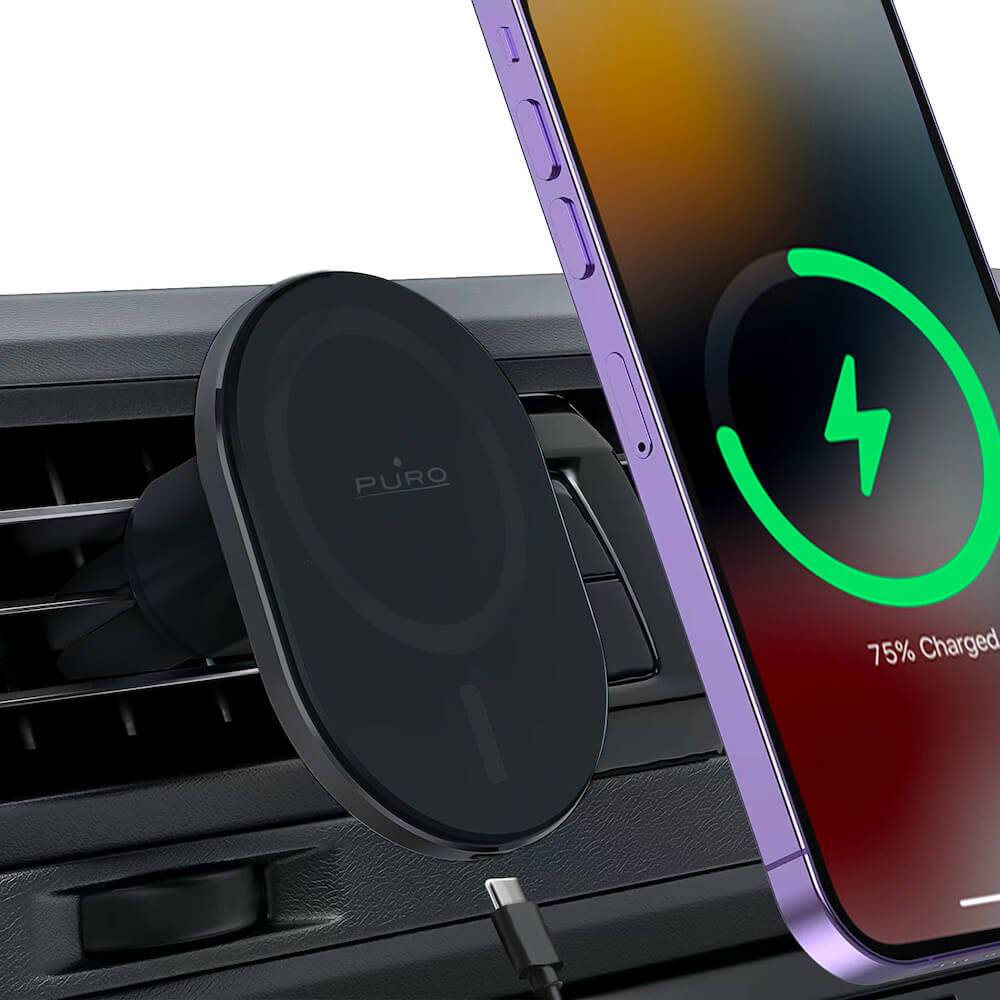 Puro Supporto Auto MAG PRO compatibile MagSafe e ricarica wireless integrata 15W Affare Del Giorno