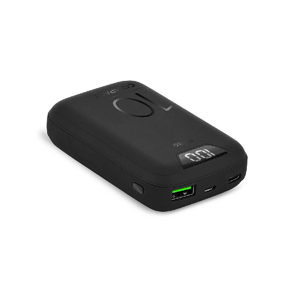 Puro Power bank Compact Display 10.000 mAh con porta USB-A e USB-C Saldi Di Fabbrica