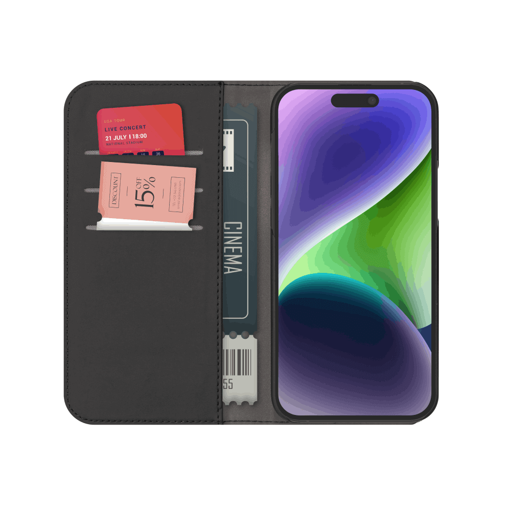 Puro Custodia Wallet Detachable per iPhone 15 Pro In Linea
