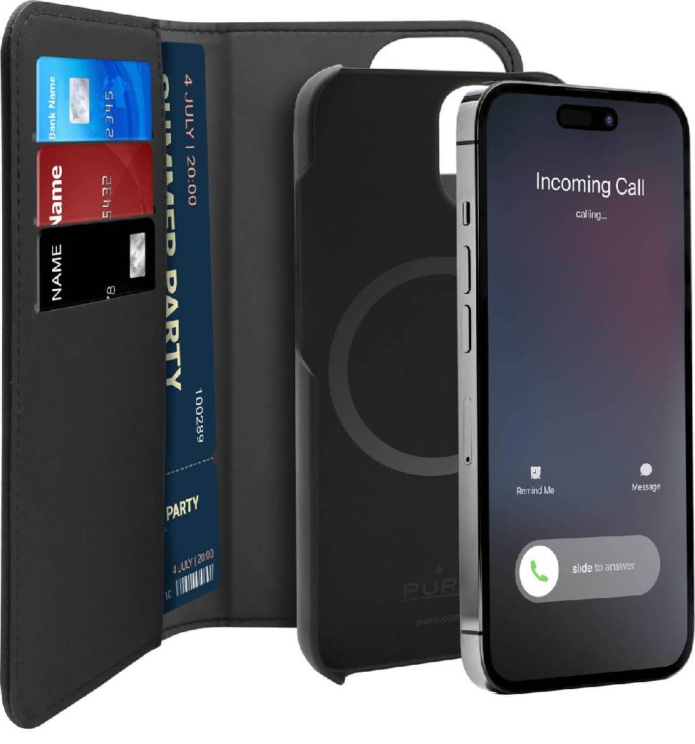 Puro Custodia Wallet MagSafe Detachable per iPhone 14 Pro Saldi Di Fabbrica