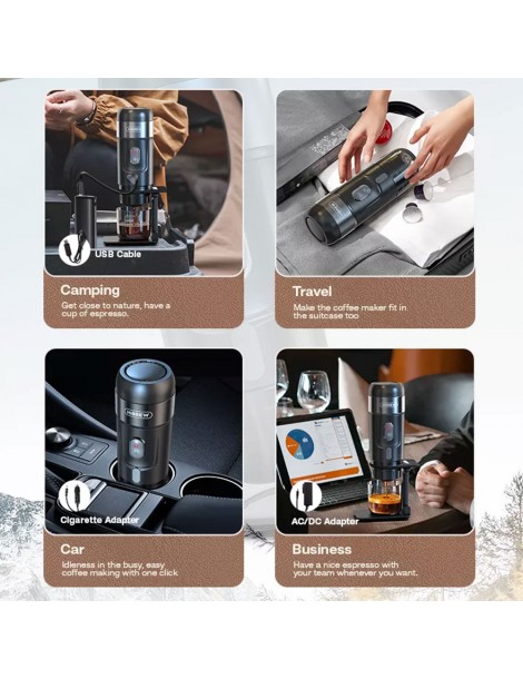 HiBREW H4A 80W Macchina da caffè portatile per auto con supporto Prezzo Ridotto