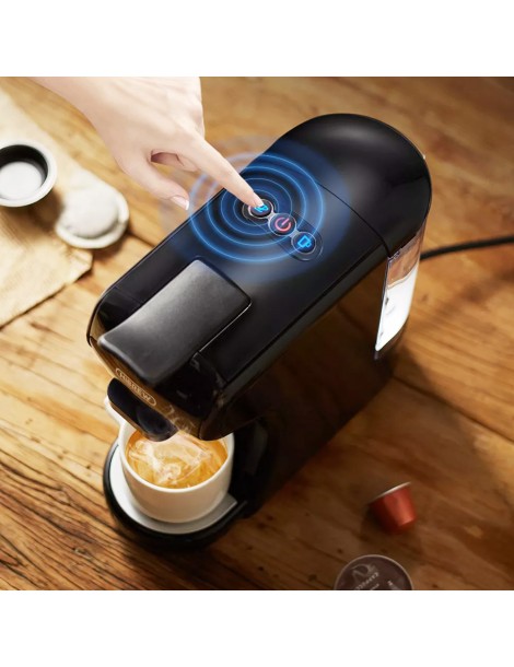 HiBREW H1A 1450W 19 bar Macchina per caffè espresso macchina per caffè caldo/freddo a capsule multiple 4 in 1 - Nero Outlet