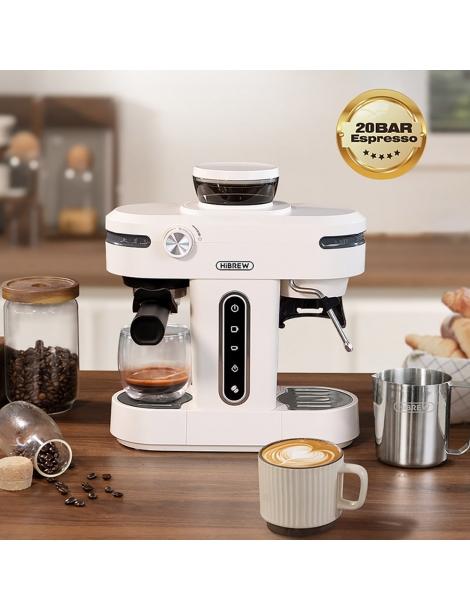 HiBREW H14 Macchina per caffè espresso 20 bar ad alta pressione impostazione macinacaffè a 15 marce - Beige In Vendita