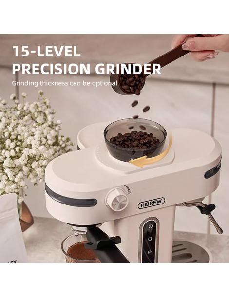HiBREW H14 Macchina per caffè espresso 20 bar ad alta pressione impostazione macinacaffè a 15 marce - Beige In Vendita