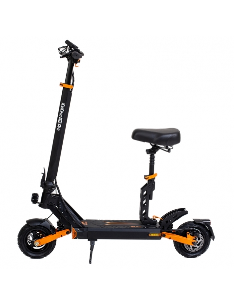 KuKirin G2 Pro Scooter elettrico pieghevole 600W Motore 15Ah 48V Batteria 9 pollici Pneumatici - Nero Arancione In Saldo