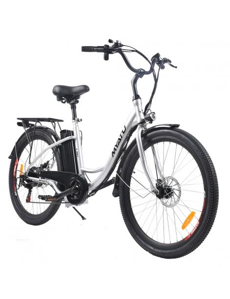 MYATU MYT-TYY Bicicletta elettrica motore 350W batteria 36V 15Ah pneumatici 26*1.95'' velocità massima 25km/h - Bianco Qualità Garantita