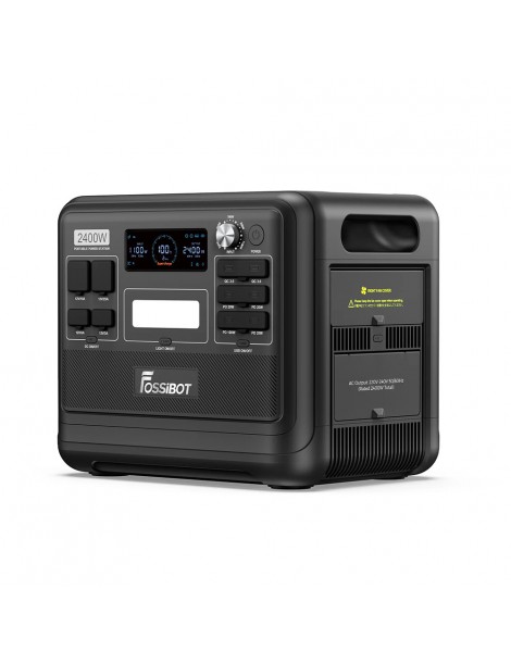 FOSSiBOT F2400 Centrale Elettrica Portatile da 2048Wh/2400W Ricarica Rapida in 1 5 Ore 16 Porte di Uscita - Nero Negozi Online