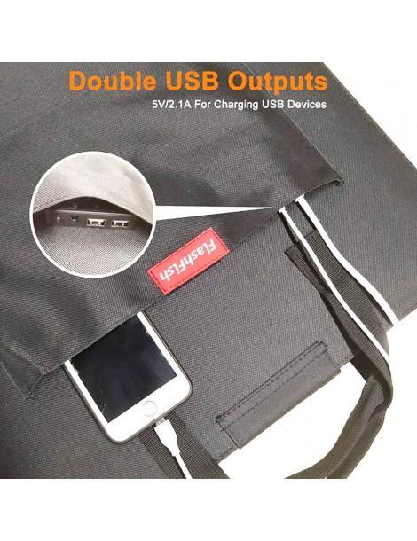 Flashfish SP 18V 100W Pannello Solare Portatile Doppio Caricatore Solare USB Pieghevole Economico