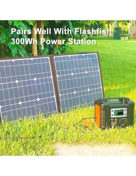 Flashfish SP 18V 100W Pannello Solare Portatile Doppio Caricatore Solare USB Pieghevole Economico