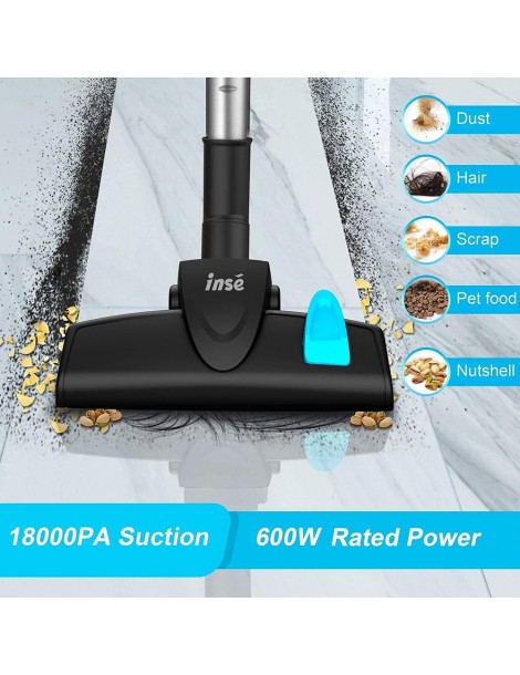 INSE I5 Aspirazione 18Kpa 600W Motore con filo Aspirapolvere portatile 1L Coppa polvere – Blu Pezzi Unici