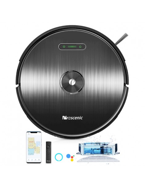 Proscenic M8 Robot Aspirapolvere con Navigazione Lidar 3 in 1 Aspiratore Robot e Mop con una Forte Aspirazione di 2700Pa Qualità Garantita
