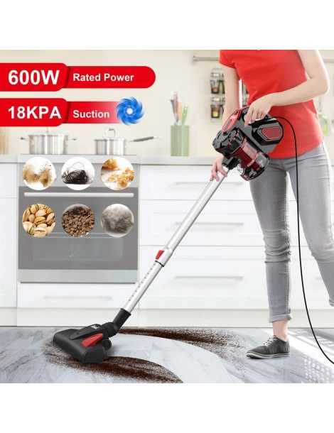 INSE I5 Aspirazione 18Kpa 600W Motore con filo Aspirapolvere portatile 1L Coppa polvere – Rosso Saldi