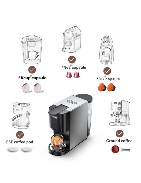 HiBREW H3A 5-in-1 Macchina da caffè 19 Bar di pressione modalità freddo/caldo serbatoio dell'acqua da 800 ml - argento Vendite Flash