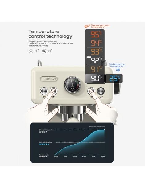 HiBREW H10A Macchina da caffè pressione di estrazione 19 bar temperatura e volume della tazza regolabili - Beige Moda