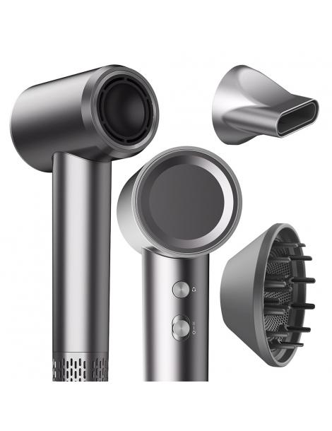 Micollme H6S Asciugacapelli con 2 bocchette asciuga i capelli medi in 2-3 minuti 59dB tecnologia a ioni negativi - grigio Promozione