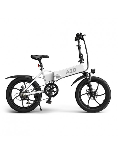 ADO A20+ 250W Bicicletta elettrica pieghevole Telaio Batteria rimovibili agli ioni di litio 10 4 Ah - Bianco Fino Al -60%