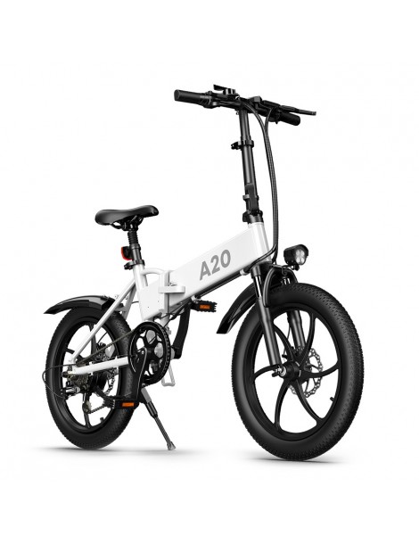 ADO A20+ 250W Bicicletta elettrica pieghevole Telaio Batteria rimovibili agli ioni di litio 10 4 Ah - Bianco Fino Al -60%