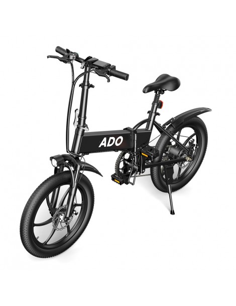 ADO A20+ 250W Bicicletta elettrica pieghevole Telaio 7 velocità Ingranaggi rimovibili Batteria agli ioni di litio 10 4 Ah - Nero Shopping Online