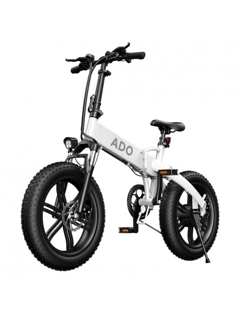 ADO A20F+ Bici Elettrica Pieghevole 250W Motore Mozzo senza Spazzole Batteria 36V 10.4Ah - Bianco Affare Del Giorno