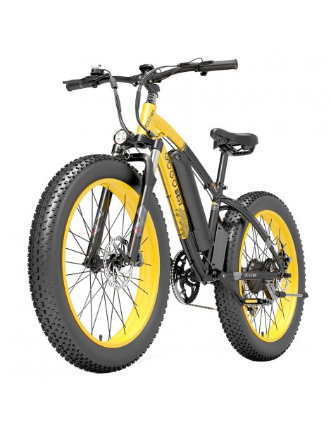 GOGOBEST GF600 26 Pollici Pneumatici Grassi Bicicletta Elettrica Pieghevole 1000W Motore 48V 13Ah Batteria - Nero Giallo Convenienza