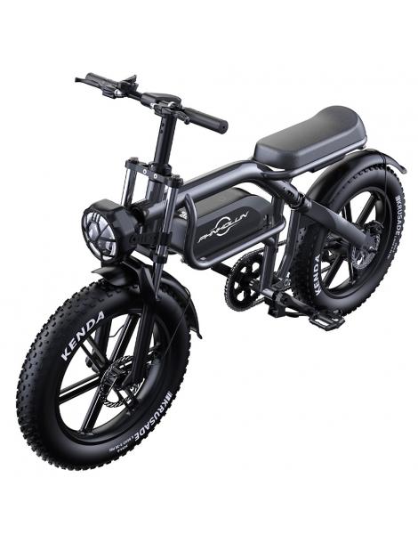 PHNHOLUN C8 Bicicletta elettrica motore da 1500W batteria da 48V 20Ah pneumatici grassi da 20*4.0 pollici Outlet