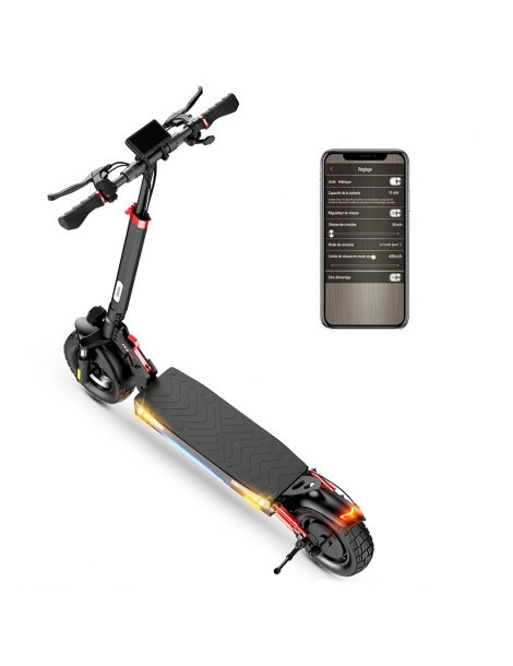 iScooter iX3 Scooter elettrico pieghevole 10' Off Road Pneumatici Tubeless Motore 800W Batteria 10Ah Velocità massima 40km/h Vendita Calda