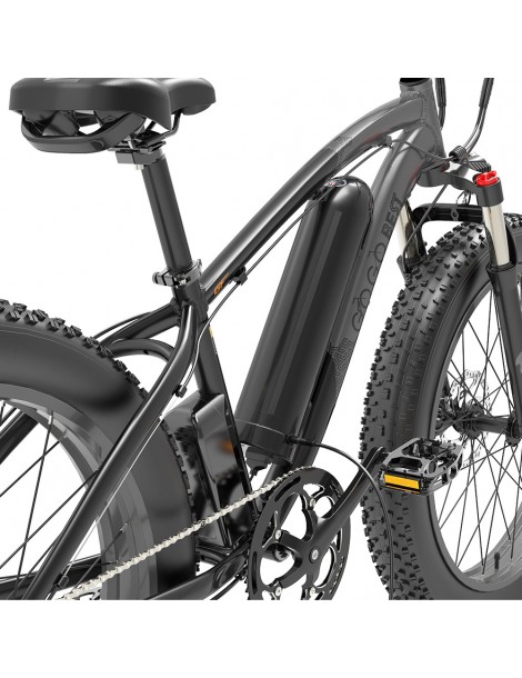 GOGOBEST GF600 26 Pollici Pneumatici Grassi Bicicletta Elettrica Pieghevole 1000W Motore 48V 13Ah Batteria - Grigio Nero 2025