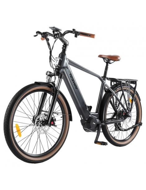 TESWAY COMET-M Bicicletta elettrica con motore centrale motore 500W batteria 48V 14Ah pneumatici 27 5*2 4 pollici - Grigio Nuovo