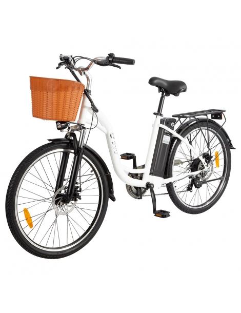 DYU C6 Bicicletta elettrica motore da 350W batteria da 12 5AH - Bianco Pezzi Unici