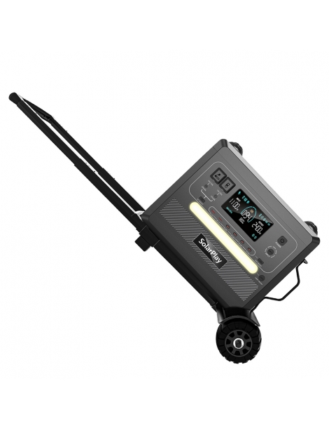 SolarPlay T01 Carrello pieghevole per la stazione di alimentazione portatile Q2401/Q2402/Q2501/Q2502 - Nero Presa