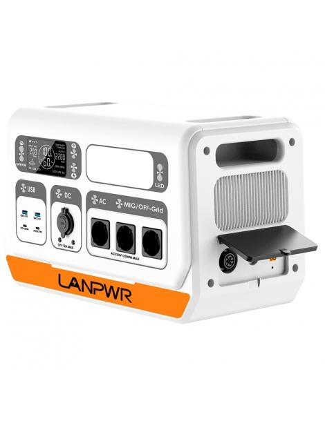 LANPWR 2200PRO 2200W Stazione di alimentazione portatile + 4x pannelli solari da 180W sistema solare da balcone In Vendita
