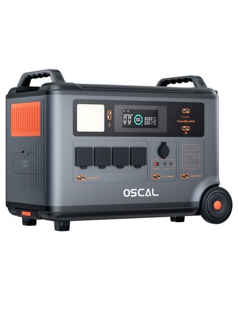Oscal PowerMax6000 6000W Centrale Elettrica Portatile batteria LiFePO4 da 3600Wh a 57600Wh 14 uscite Vendita Economica