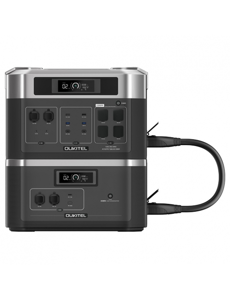 OUKITEL BP2000 Centrale elettrica portatile batteria LiFePO4 da 2048Wh/640000mAh uscita AC da 2200W UPS da 2000W Moda