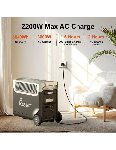 FOSSiBOT F3600 Pro 3840Wh Centrale Elettrica Portatile + 1* FOSSiBOT FB3840 Batteria Backup Elettrico Domestico Spedizione Gratuita