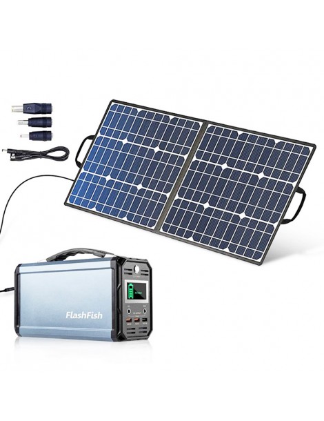 FlashFish SP50 18V/50W Pannello Solare Pieghevole Adattatore DC con Uscita 5V USB 18V DC Per Stazione Elettrica Sottocosto