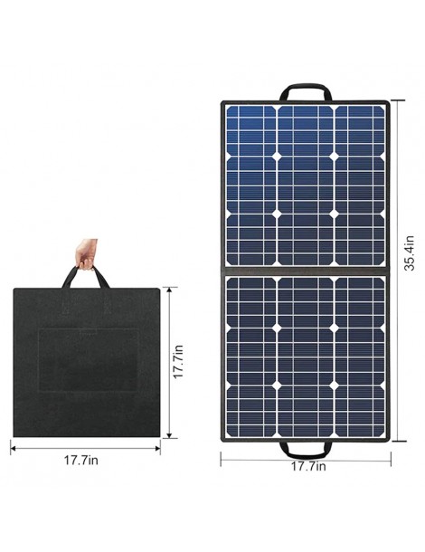 FlashFish SP50 18V/50W Pannello Solare Pieghevole Adattatore DC con Uscita 5V USB 18V DC Per Stazione Elettrica Sottocosto