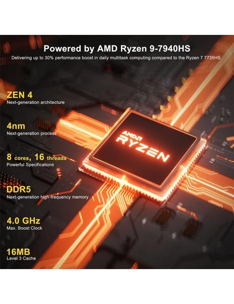 GEEKOM A7 Mini PC AMD Ryzen 9 7940HS 8 Core fino a 5 2GHz 32GB RAM 2TB SSD WiFi 6E Bluetooth 5.2 Qualità