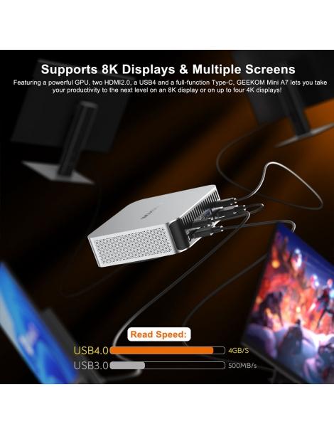 GEEKOM A7 Mini PC AMD Ryzen 9 7940HS 8 Core fino a 5 2GHz 32GB RAM 2TB SSD WiFi 6E Bluetooth 5.2 Qualità