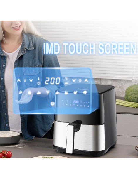 Sonifer SF1014 1450W 5L Friggitrice ad aria senza olio LED Touchscreen friggitrice elettrica Cestello antiaderente 2025