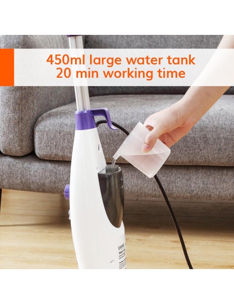 EASINE by ILIFE S50 1300W Mocio a Vapore Cablato 450ml Serbatoio dell'Acqua 10 Livelli Regolabili 120 Gradi Celsius Vendita