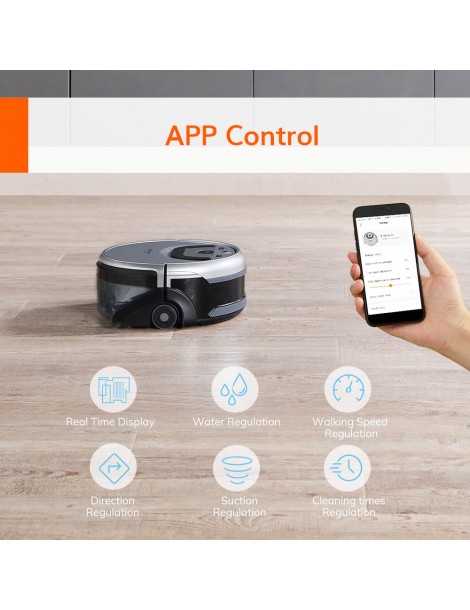 ILIFE W455 Robot lavapavimenti 1000Pa Aspirazione Shinebot Giroscopio Telecamera Navigazione 900ml Serbatoio Acqua Promozione