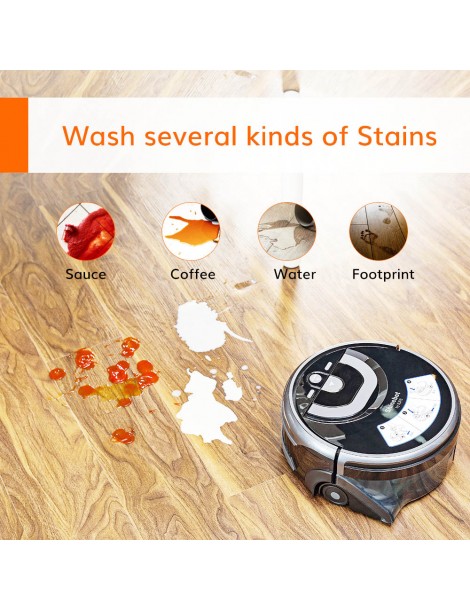 ILIFE W400 1000Pa Robot lavapavimenti 900ml Serbatoio d'acqua Pianificazione giroscopica 4 modalità di pulizia Pezzi Unici