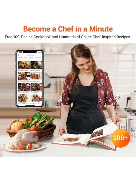 Ultenic K10 Friggitrice ad aria senza olio APP e controllo vocale 5L Forno elettrico caldo senza olio Cuocitore intelligente Fino Al -60%
