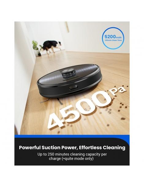 Proscenic M9 Aspirapolvere robot aspirazione da 4500Pa Navigazione LiDAR Svuotamento Automatico Sottocosto