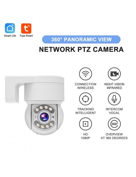 TALLPOWER C48 Telecamera WiFi per esterni HD 2K 4MP visione notturna inclinazione panoramica a 360° Outlet