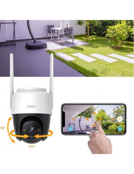 IMOU Cruiser Telecamera di sicurezza per esterni sirena da 110 dB visione notturna a colori telecamera panoramica 1080P IP66 Hotsell