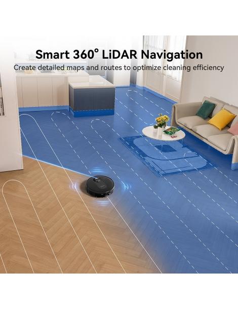 Proscenic Q8 Aspirapolvere robot aspirazione 4200 Pa LiDAR Nav autonomia 200 minuti - Nero Vendite Flash